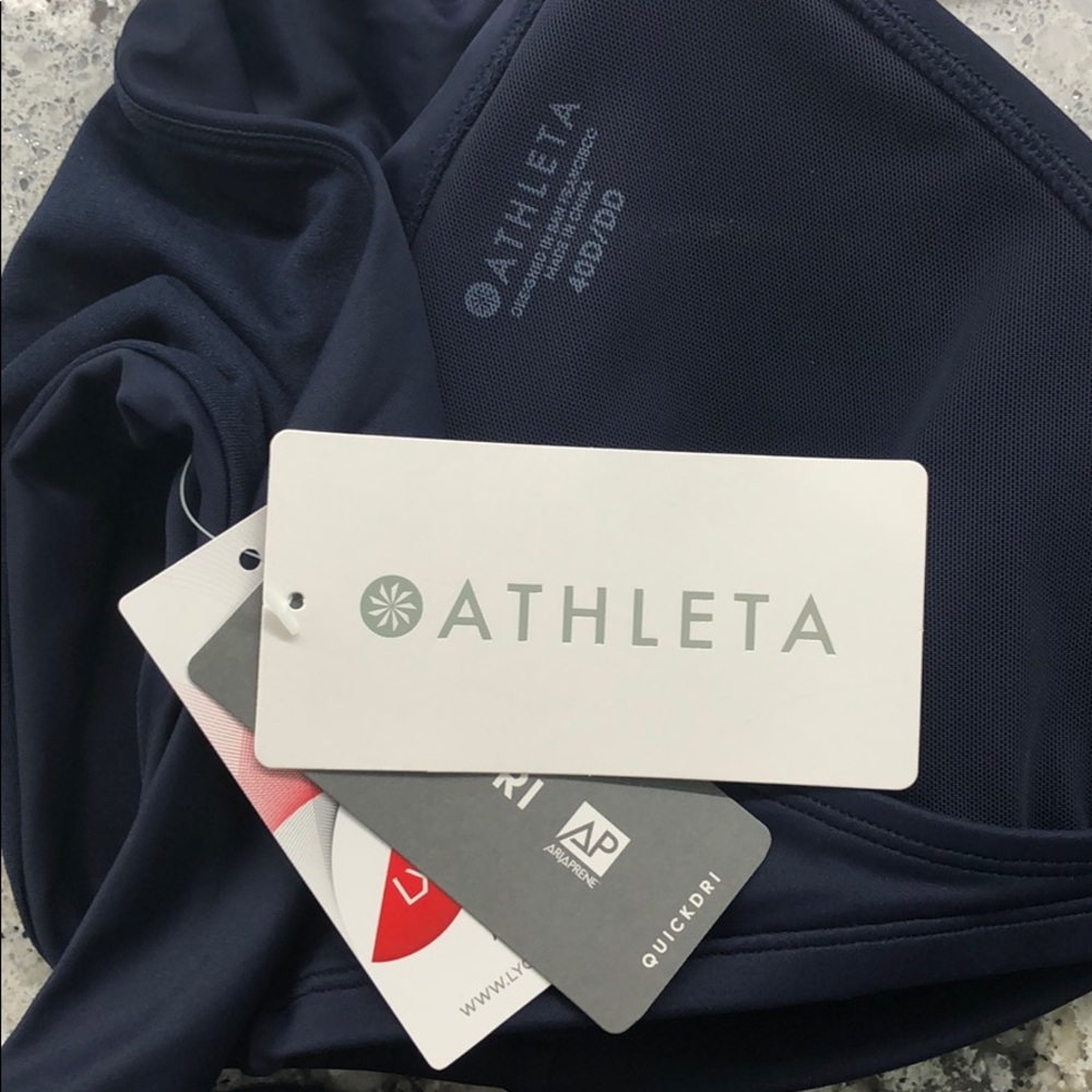 ATHLETA Bra Cup Wrap Bikini Top ~ 40D-DD ~ Navy - Picture 5 of 8